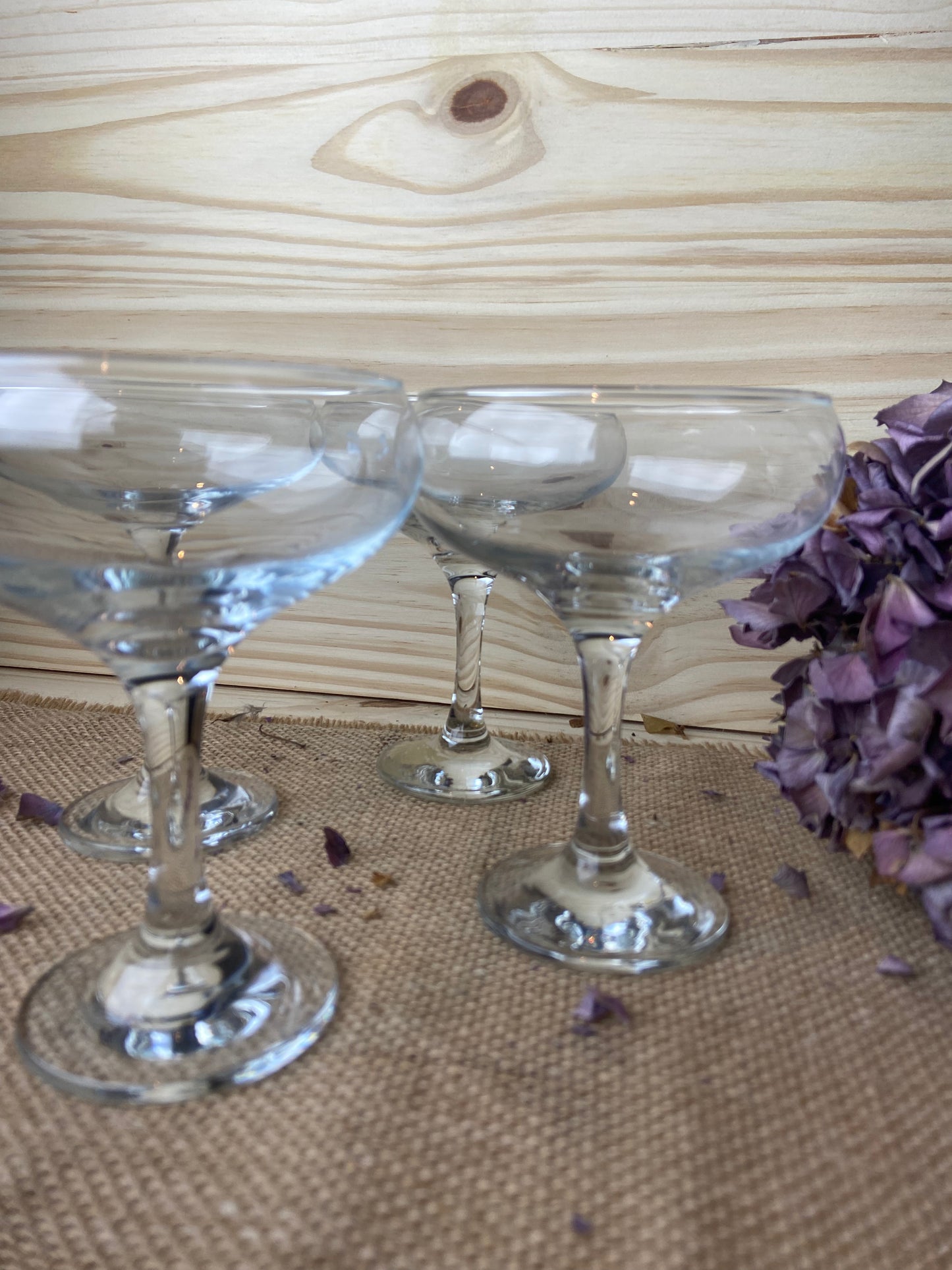 Lot de 4 verres à cocktail sur pied