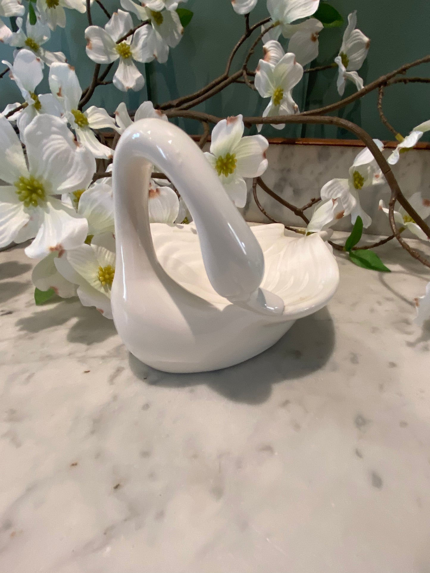 Repose-savon en forme de cygne
