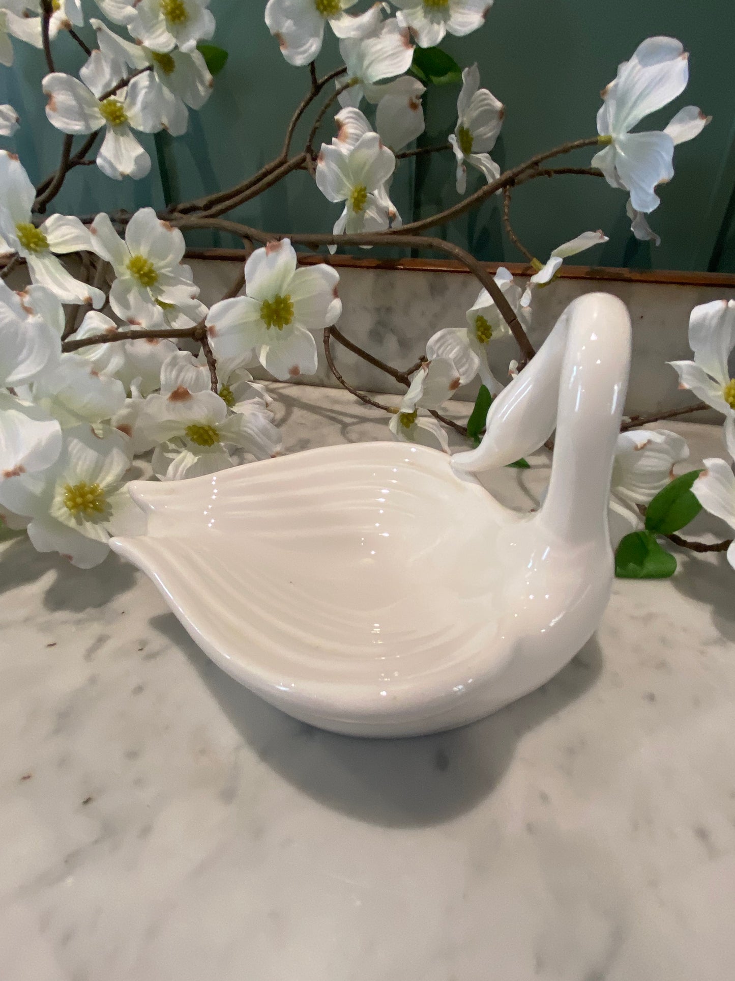 Repose-savon en forme de cygne