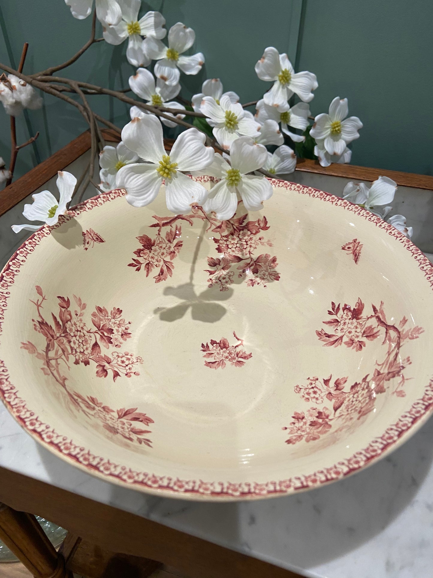 Broc et cuvette en porcelaine de Gien
