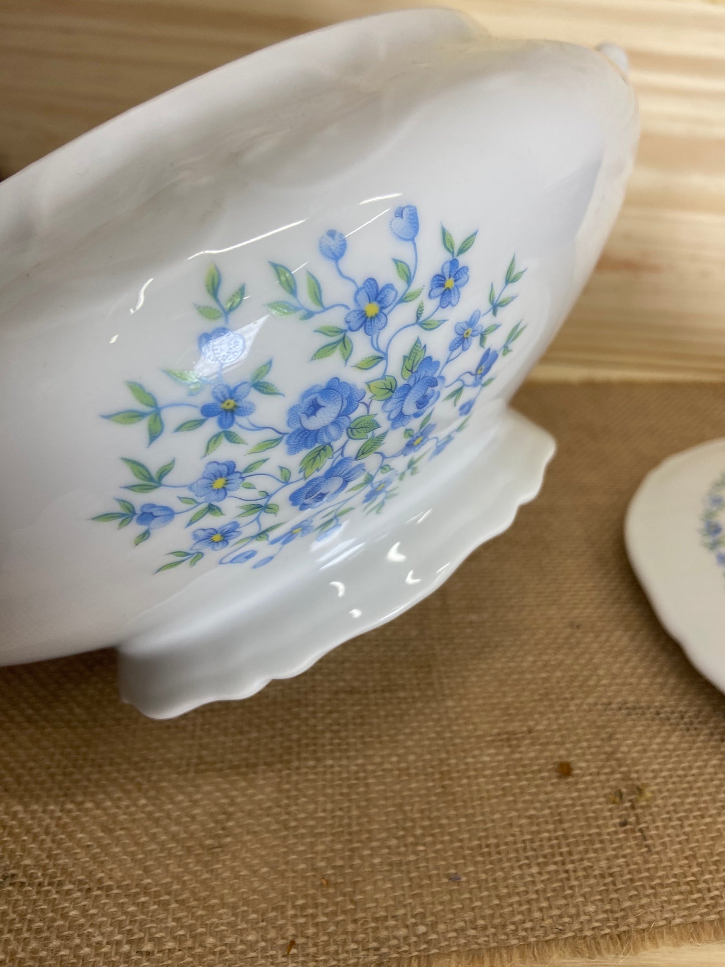 Soupière Porcelaine SFP Fleurs bleues