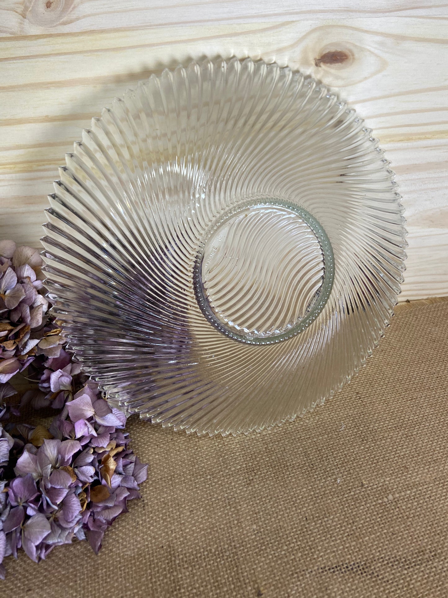 Grande coupe à Fruit Striée