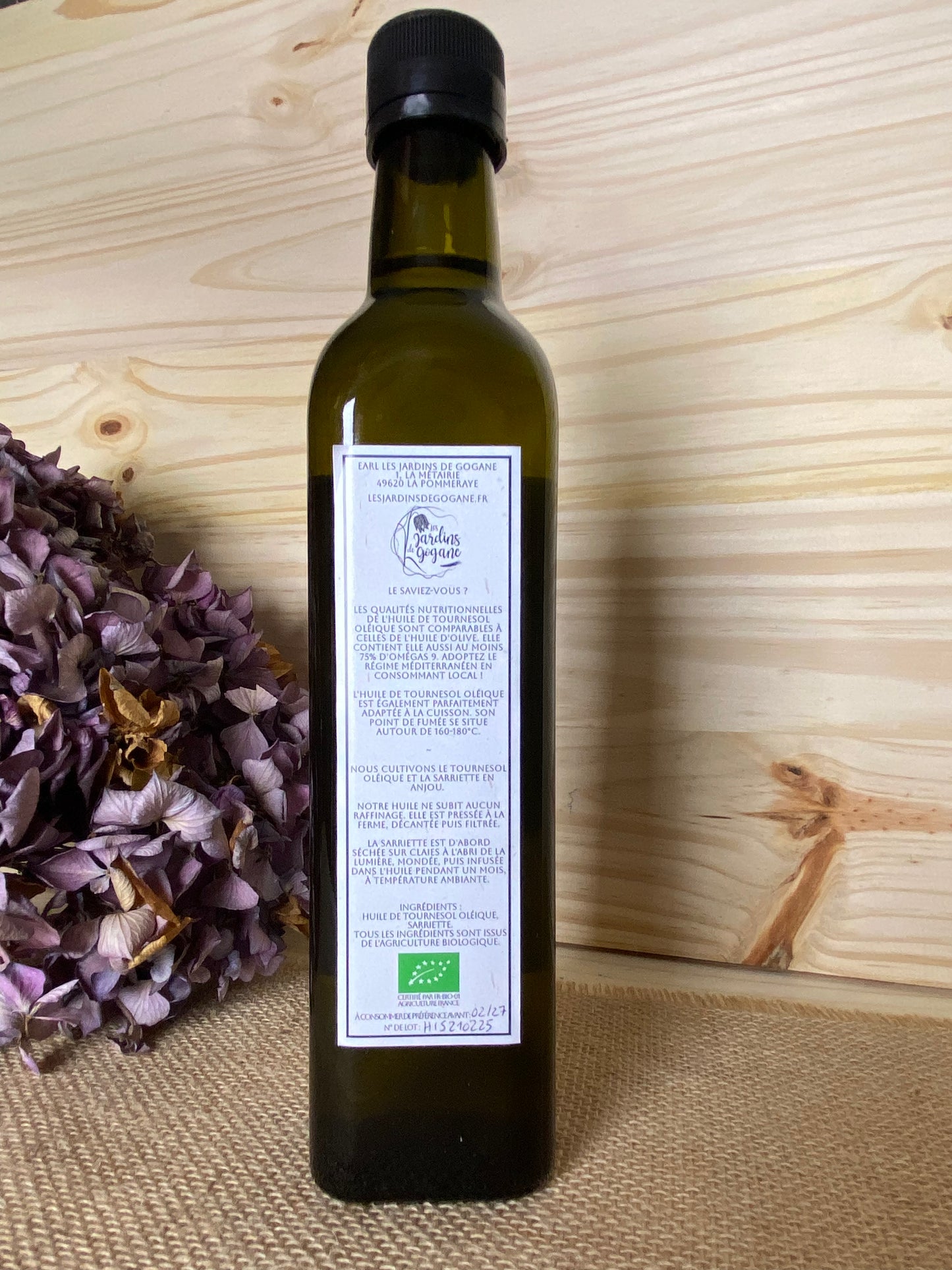 Huile de Tournesol Oléique infusée