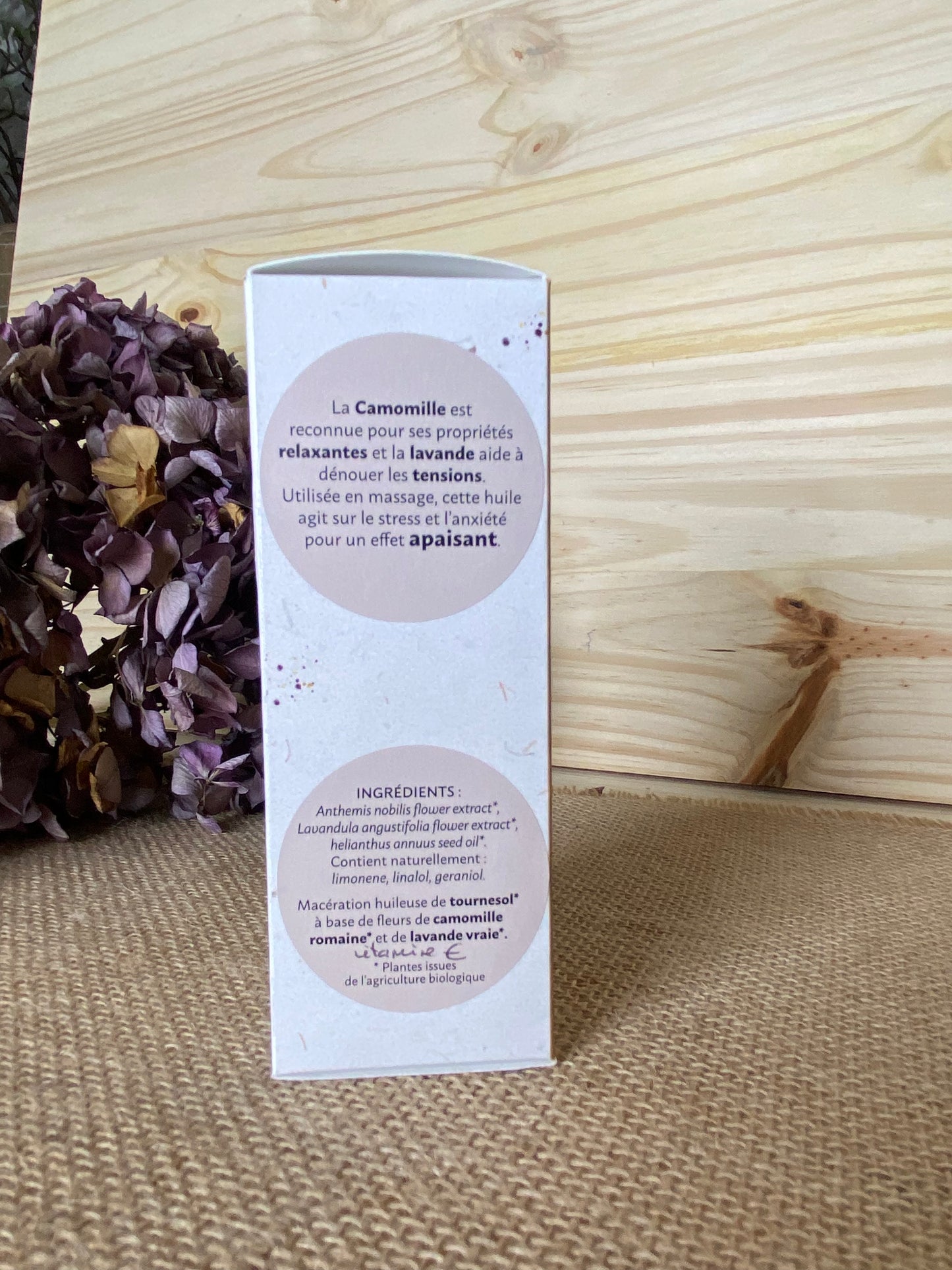 Huile Soin et massage Camomille Lavande - 100 ml