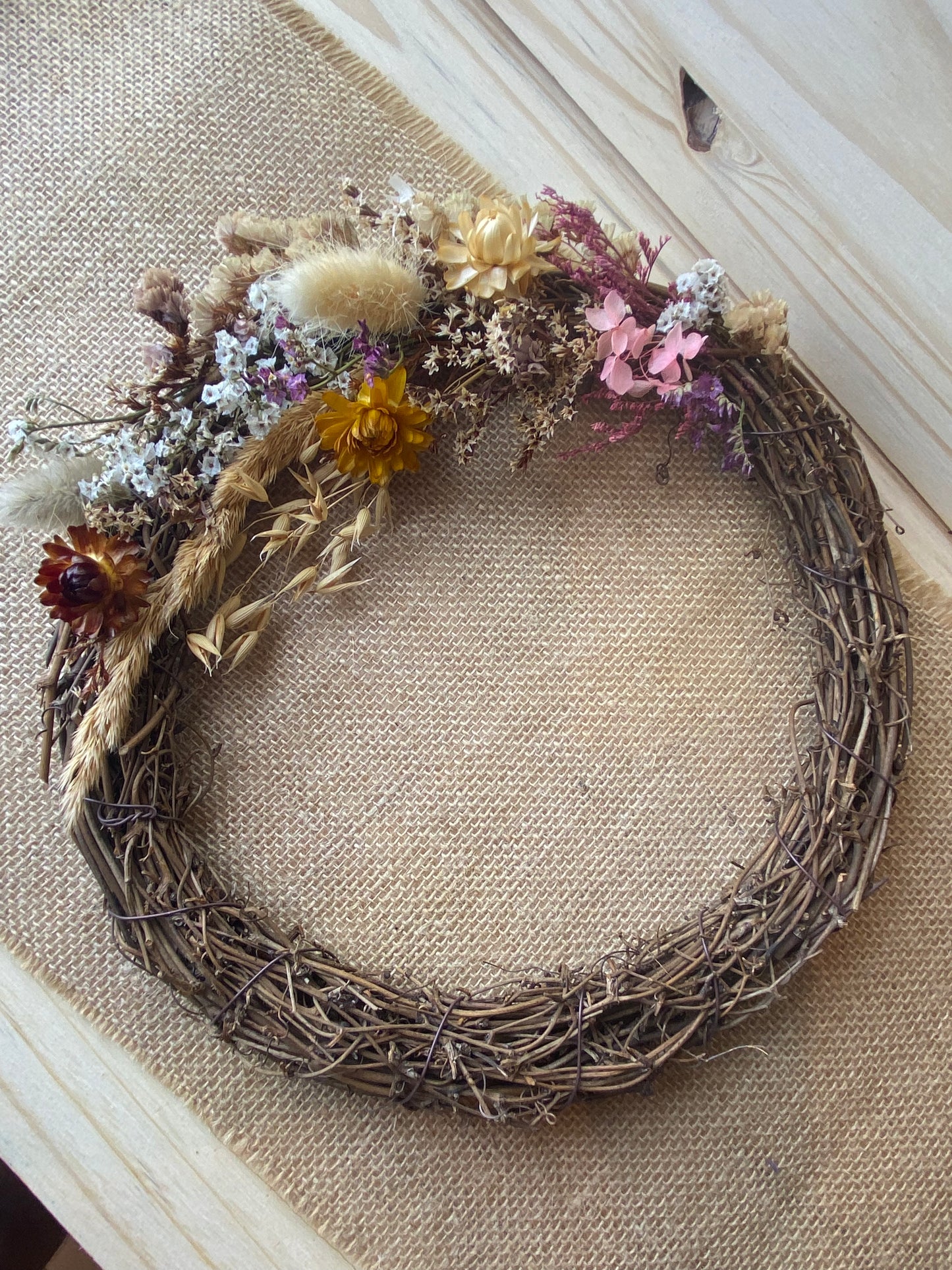 Couronne Fleurs Séchées