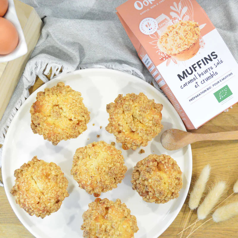 Muffins Caramel Beurre Salé et Crumble