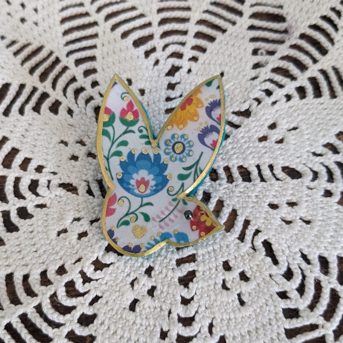 Broche « L’oiseau folk » ♥