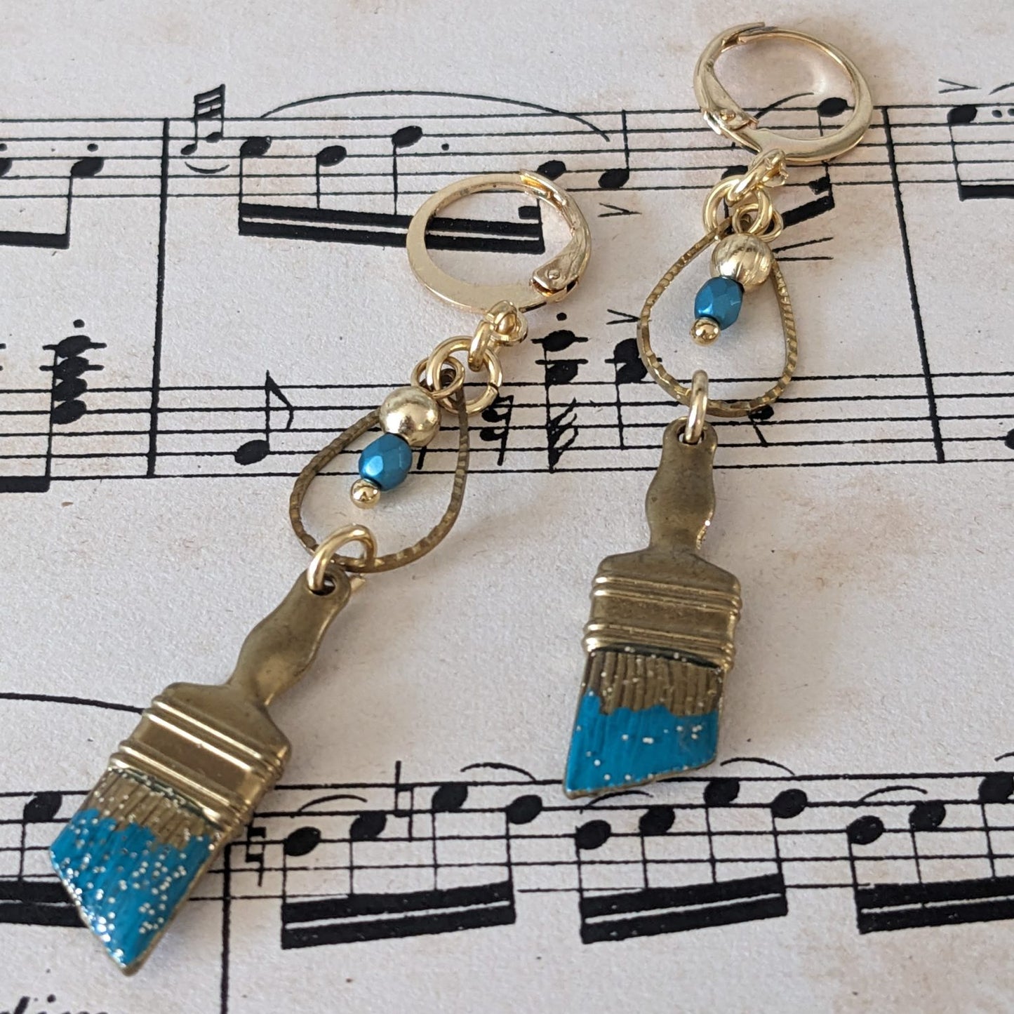 Boucles d'oreilles "Mes petits pinceaux"