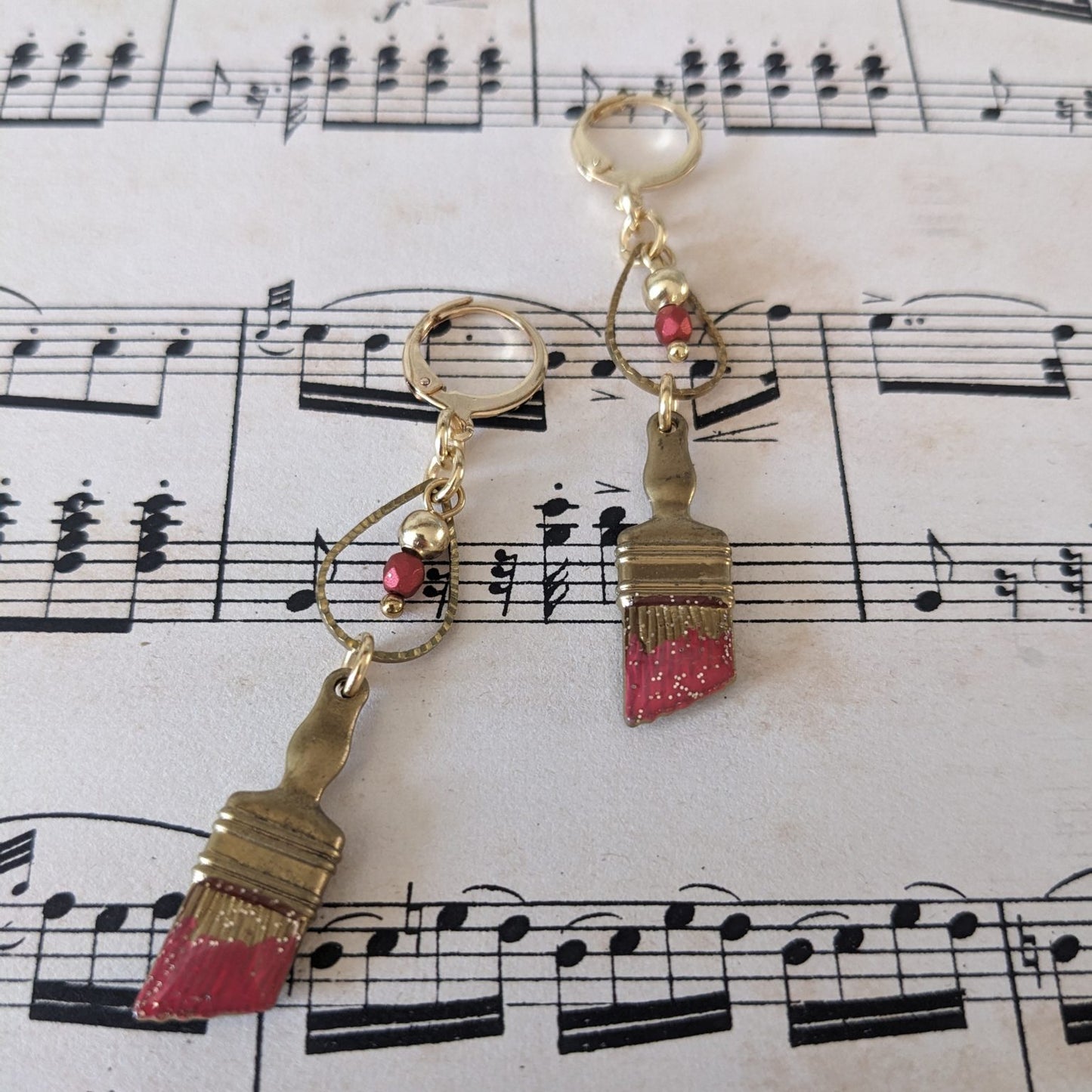 Boucles d'oreilles "Mes petits pinceaux"