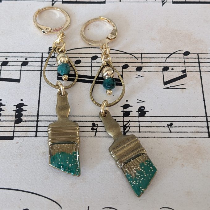 Boucles d'oreilles "Mes petits pinceaux"
