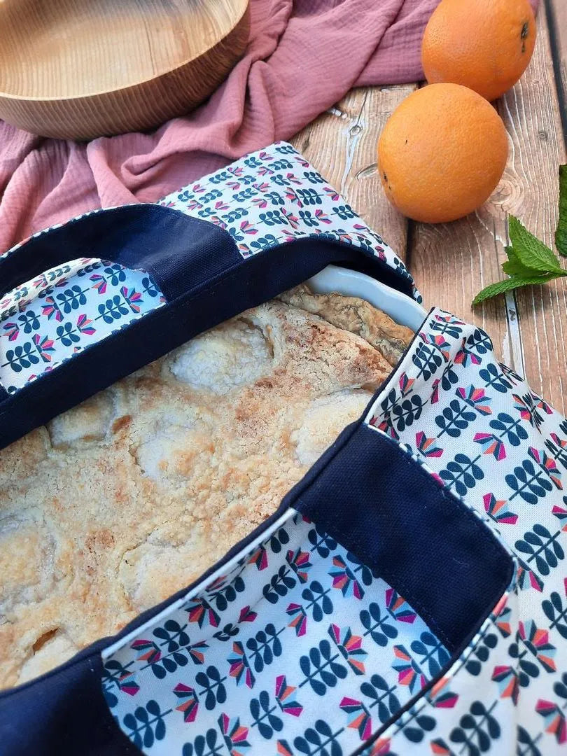 Sac pour tarte réversible en toile de coton épais