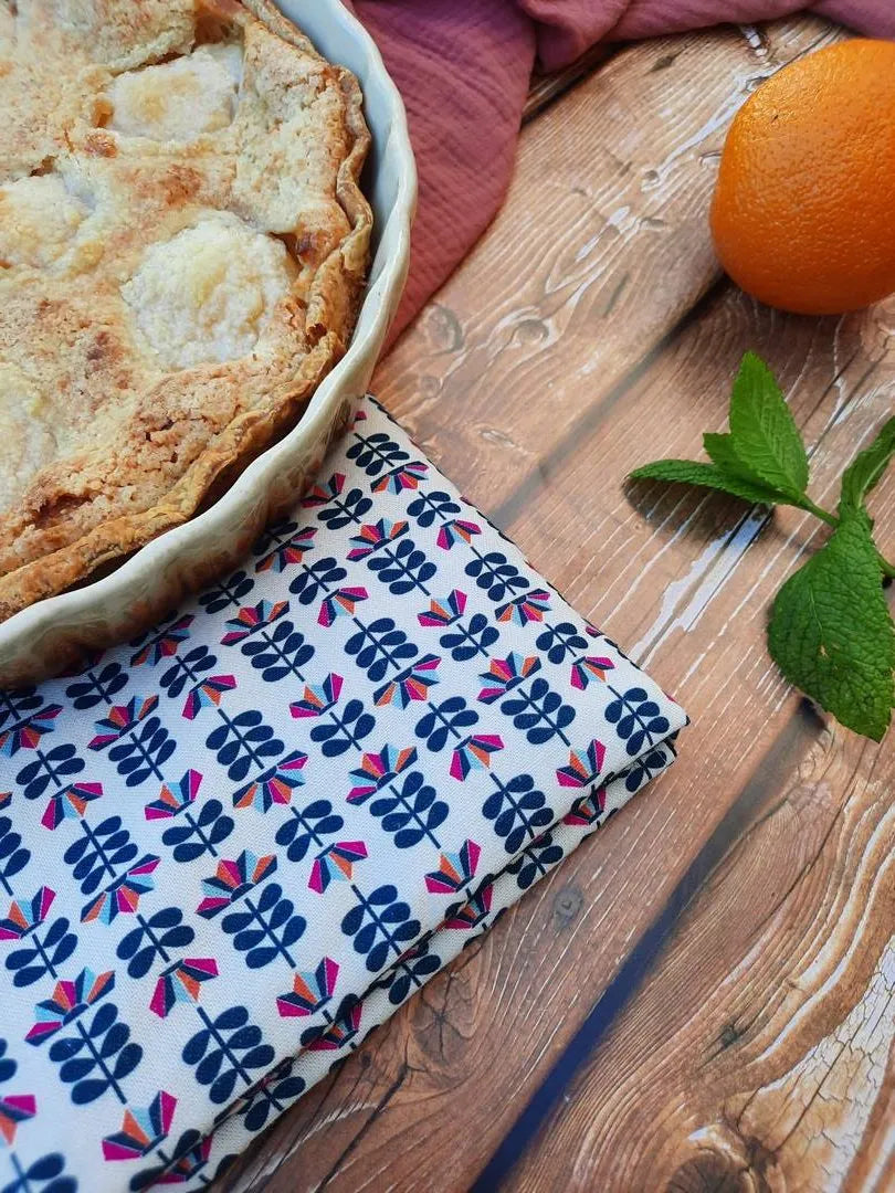Sac pour tarte réversible en toile de coton épais