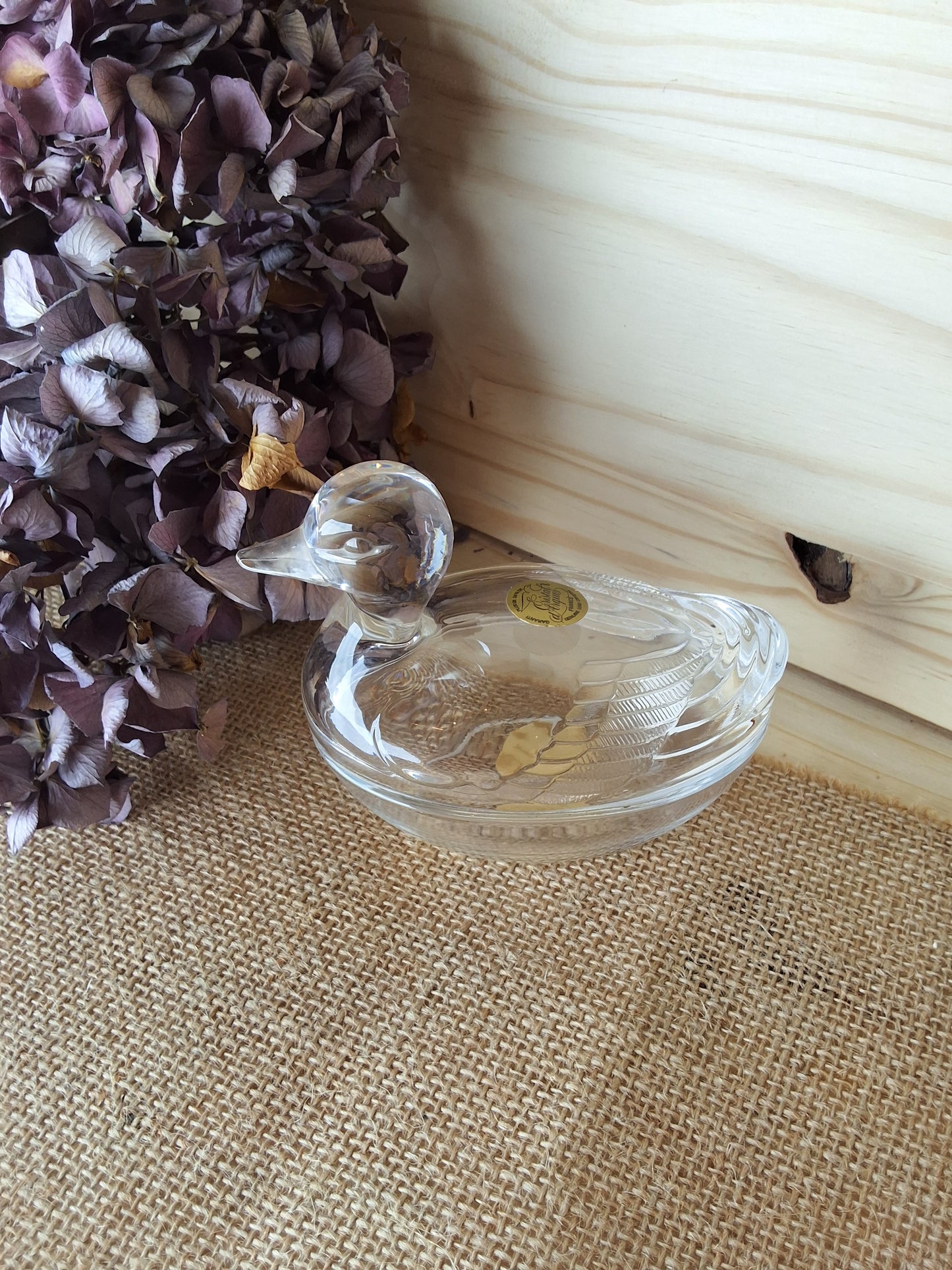 Bonbonnière canard en cristal – Cristal d’Arques