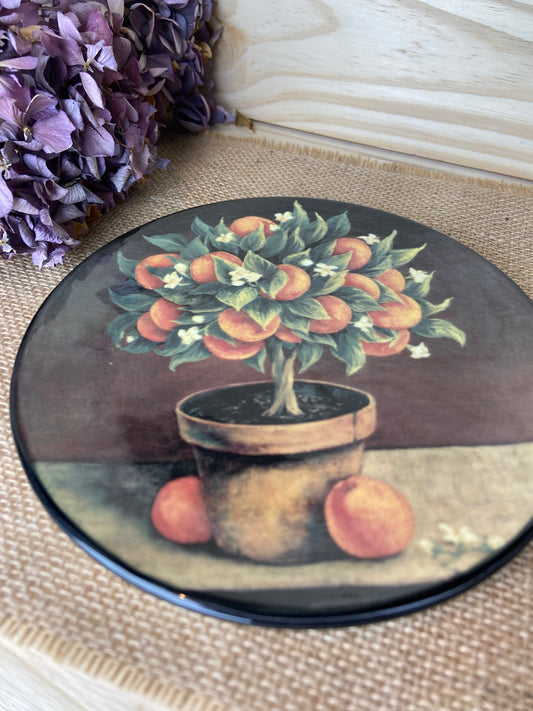 Assiette décorative en céramique – Motif traditionnel