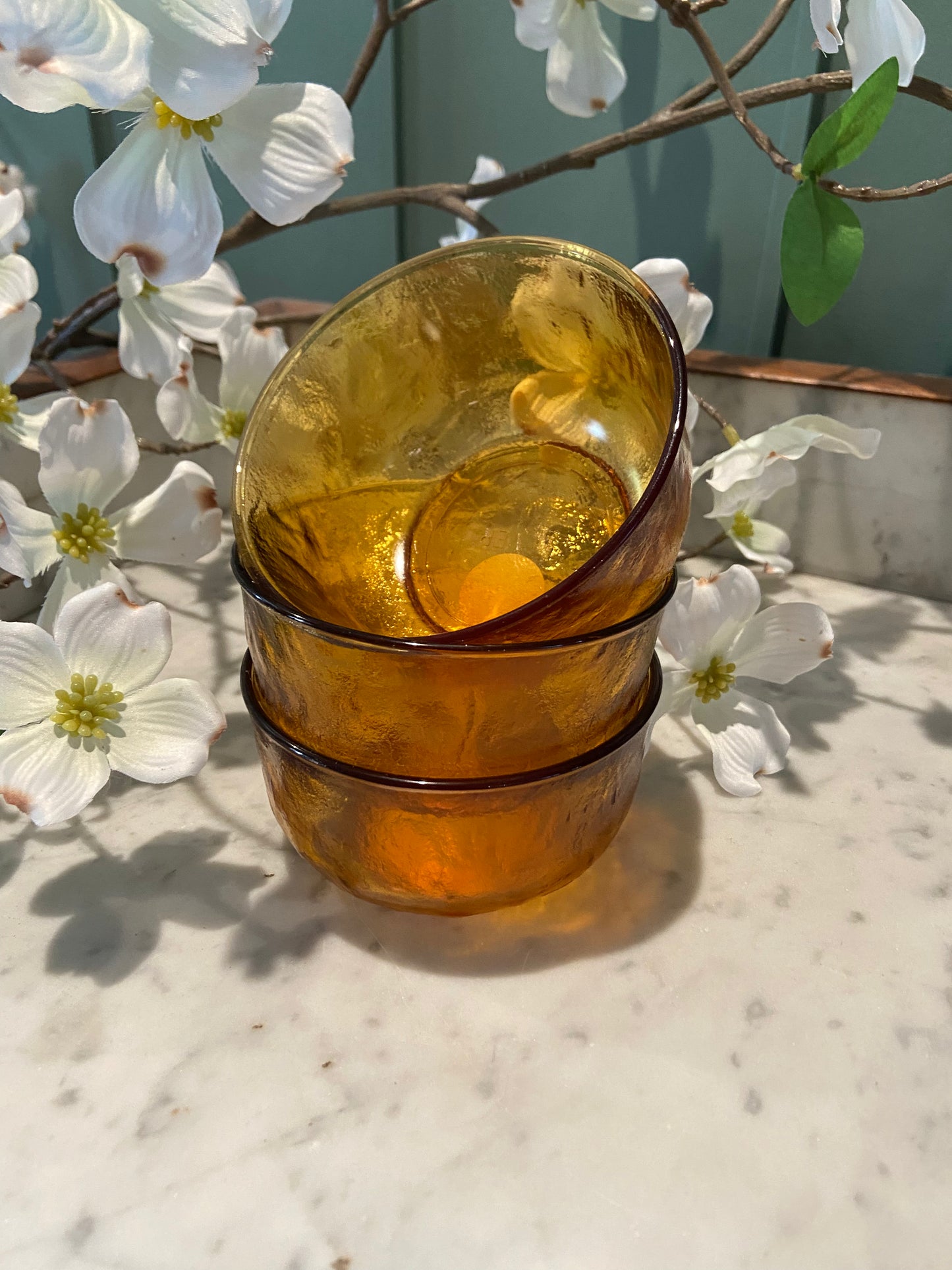 Bols LEVER en verre ambré