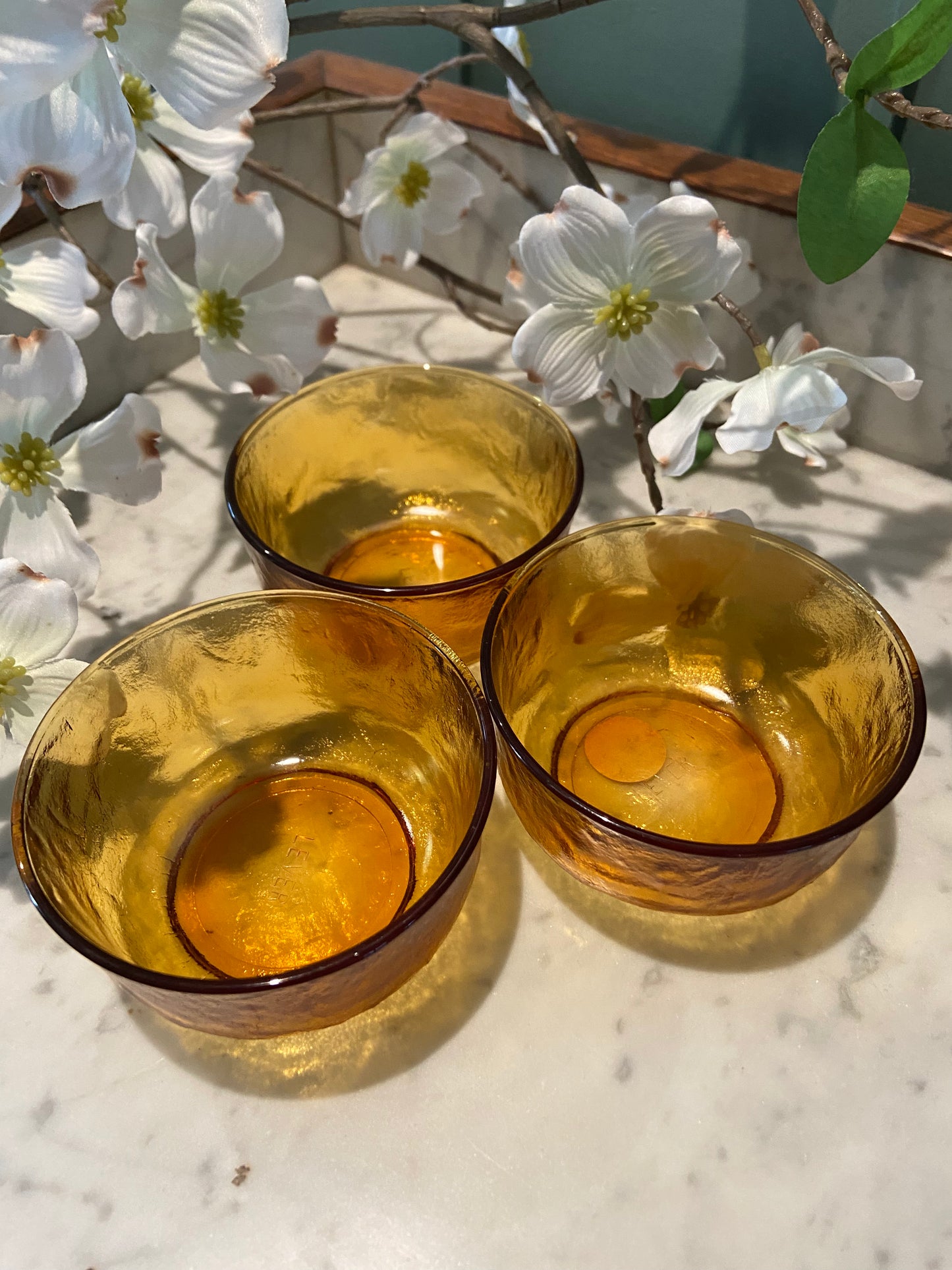 Bols LEVER en verre ambré