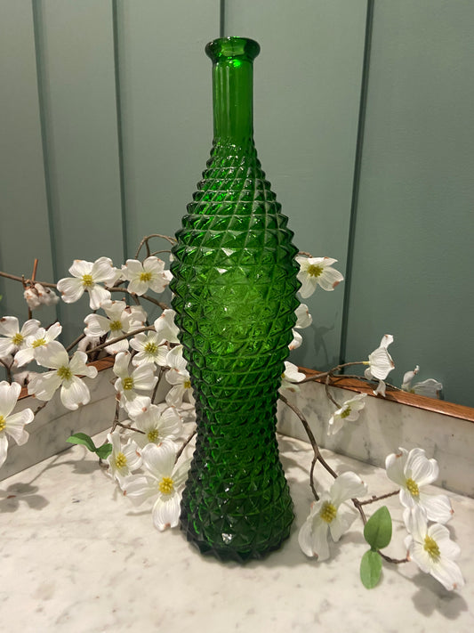 Bouteille décorative verre vert Design italien
