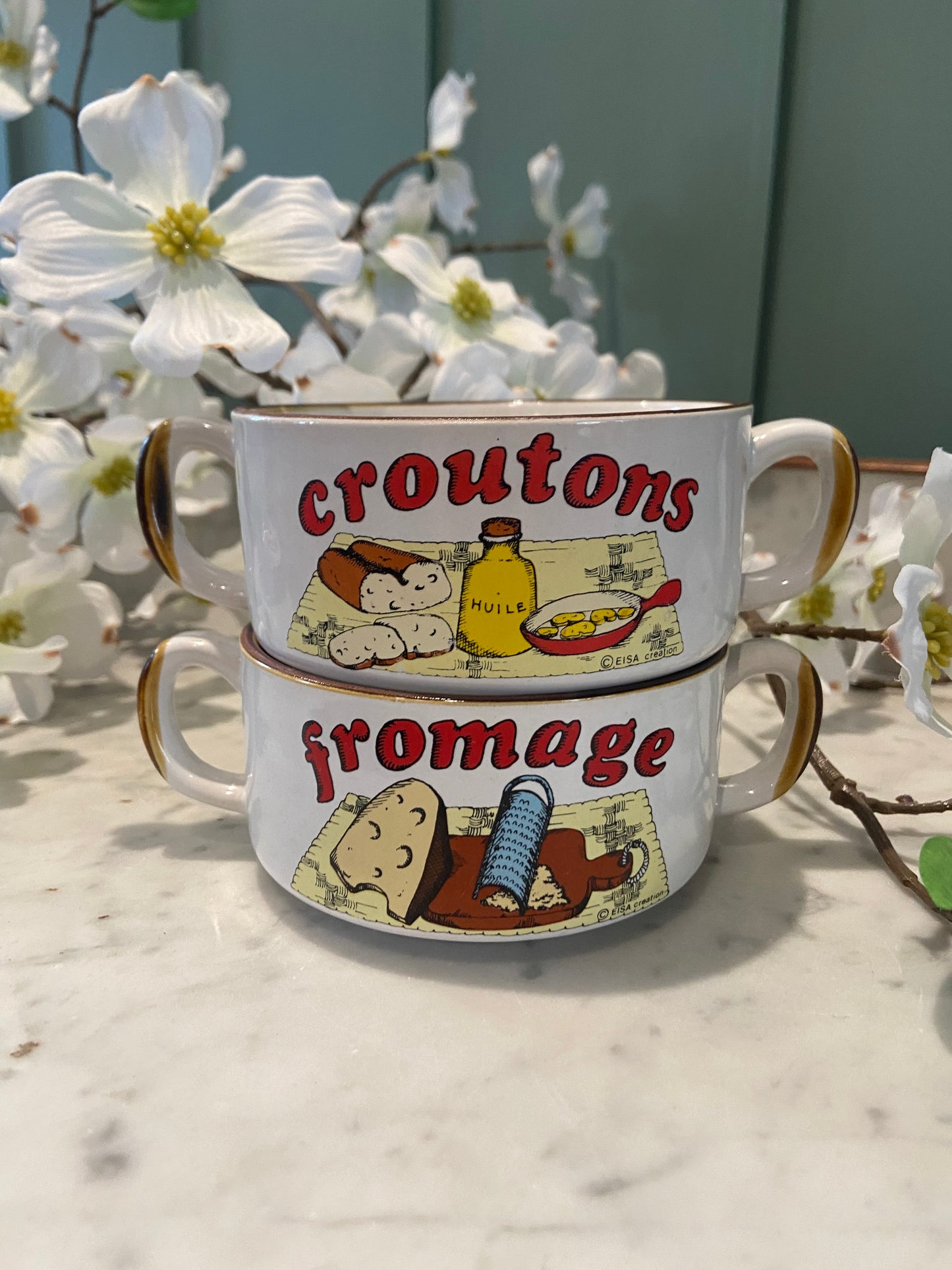 Lot de 2 bols à soupe vintage