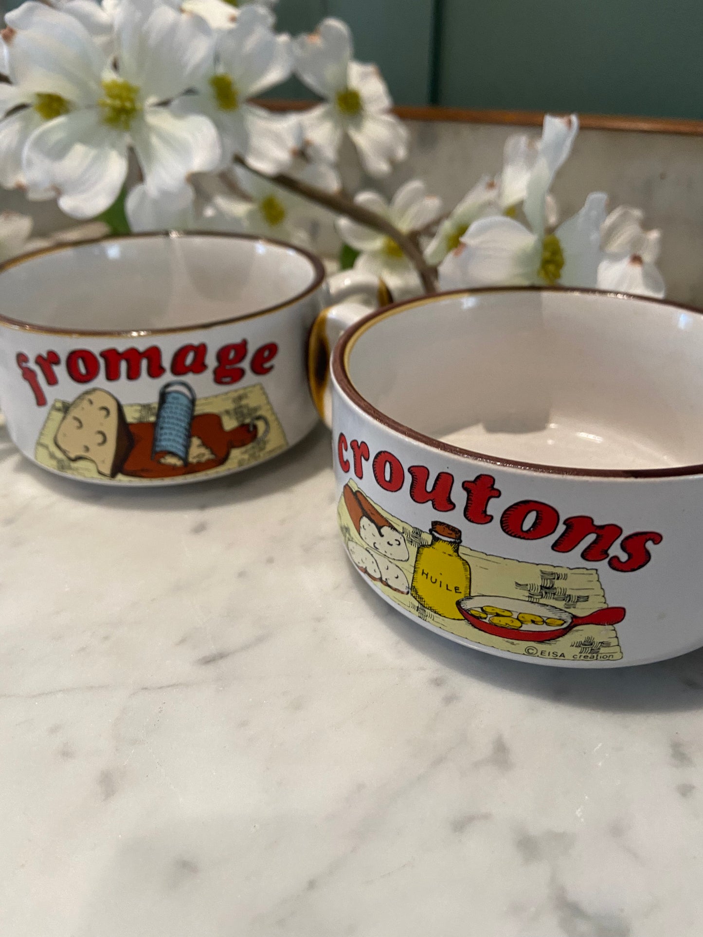 Lot de 2 bols à soupe vintage