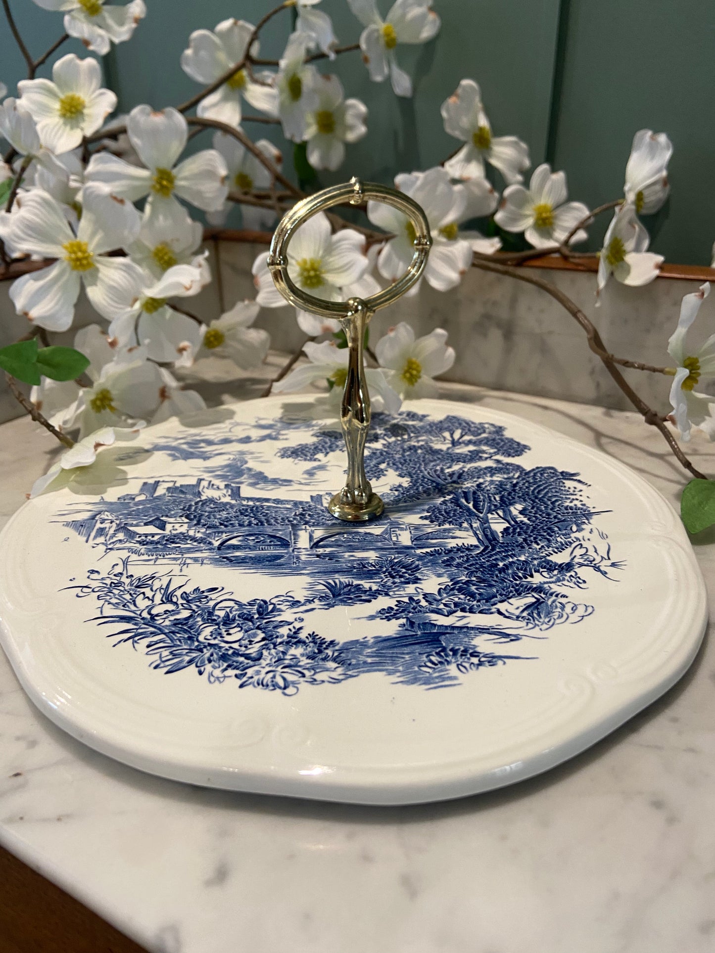 Présentoir rond à gâteau en céramique