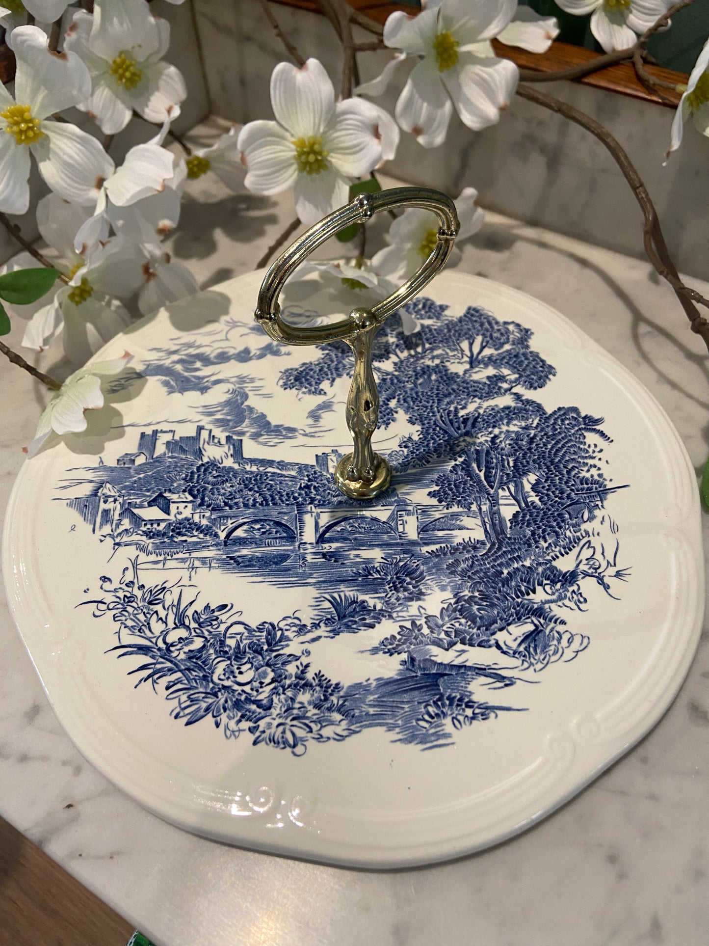 Présentoir rond à gâteau en céramique