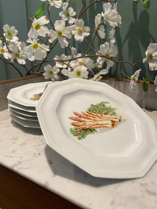 Assiettes à asperges en porcelaine BERRY