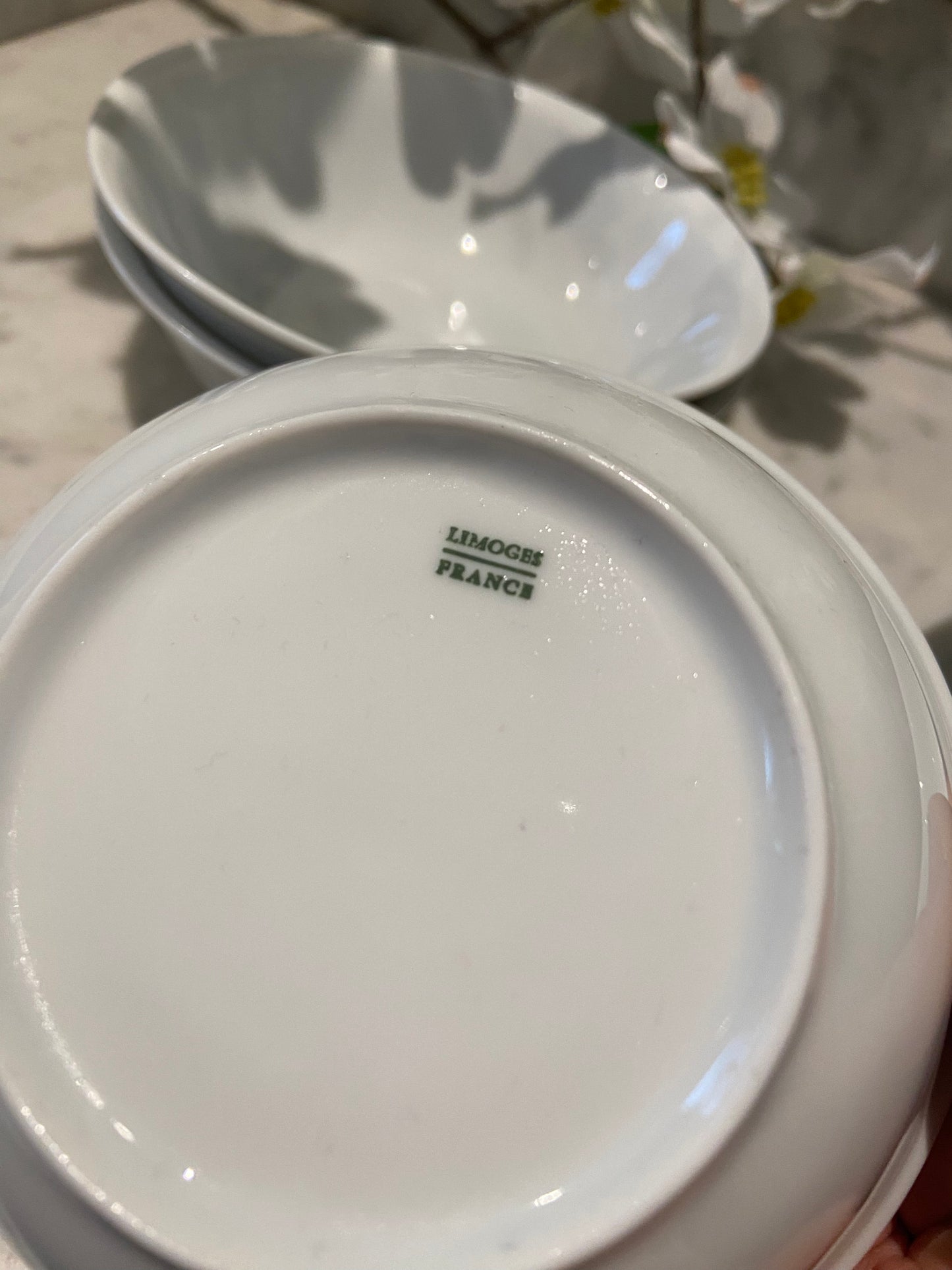 Coupelles blanches Porcelaine Limoges