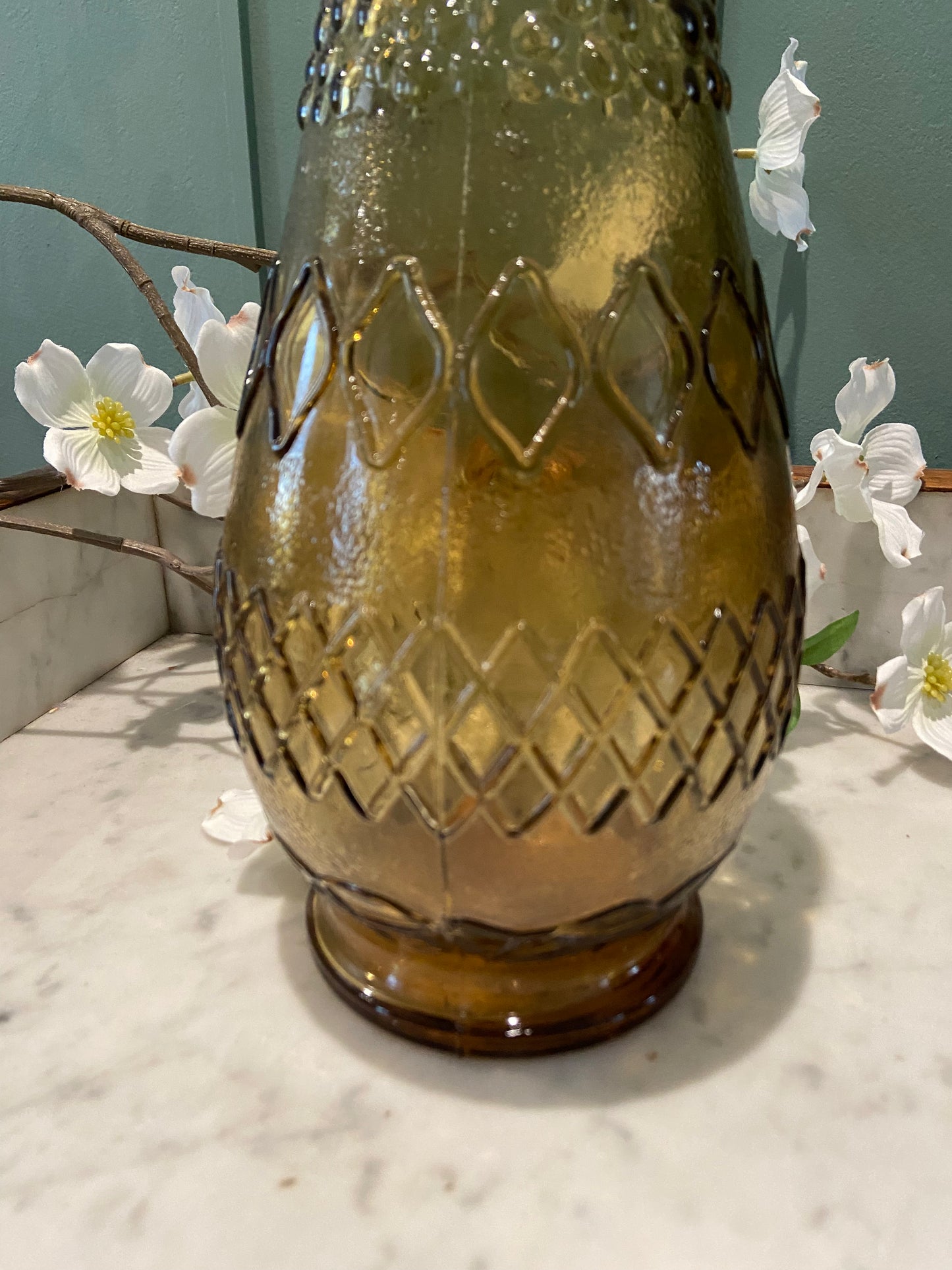 Grand vase haut fumé