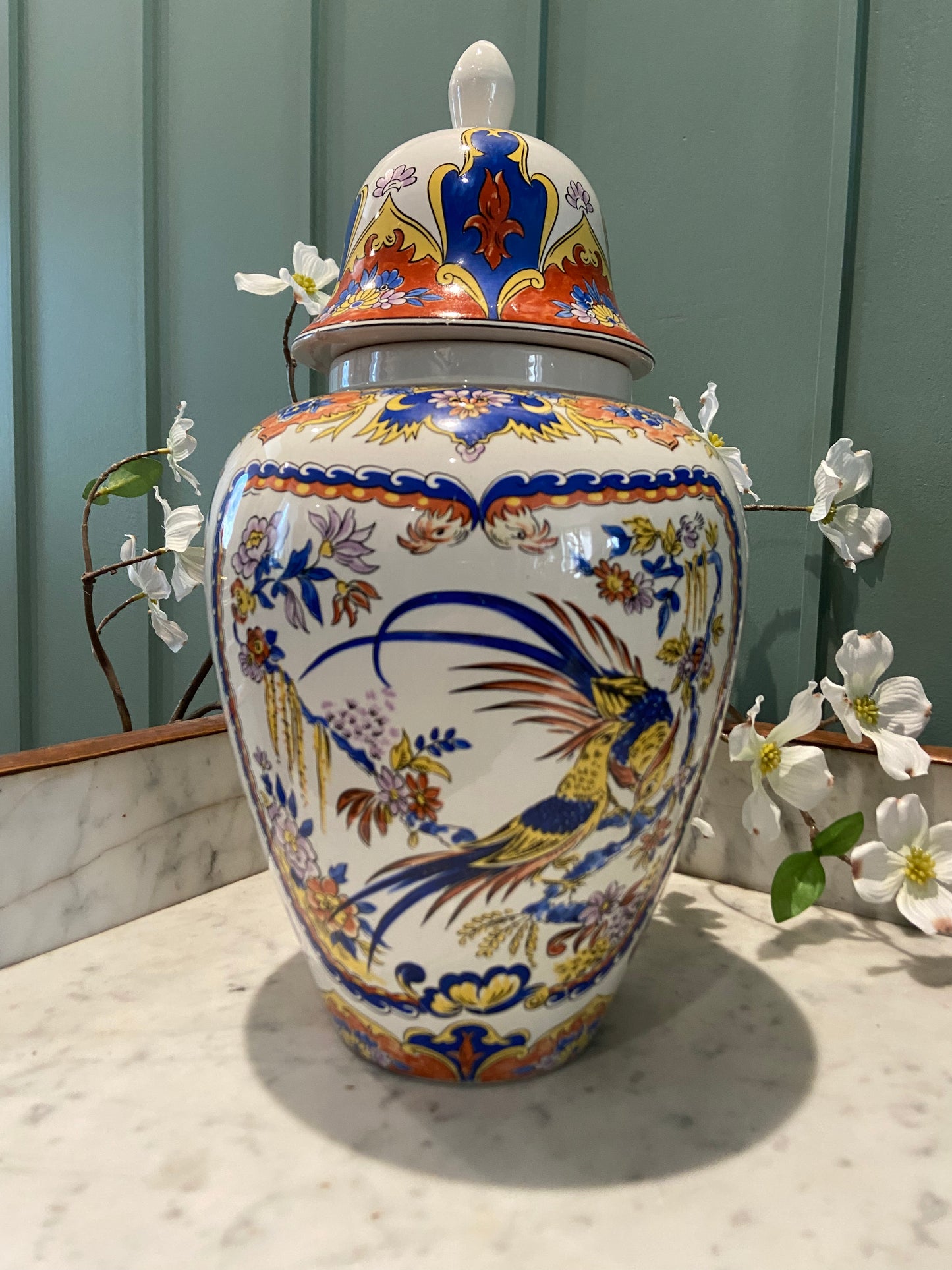 Grande potiche décorative