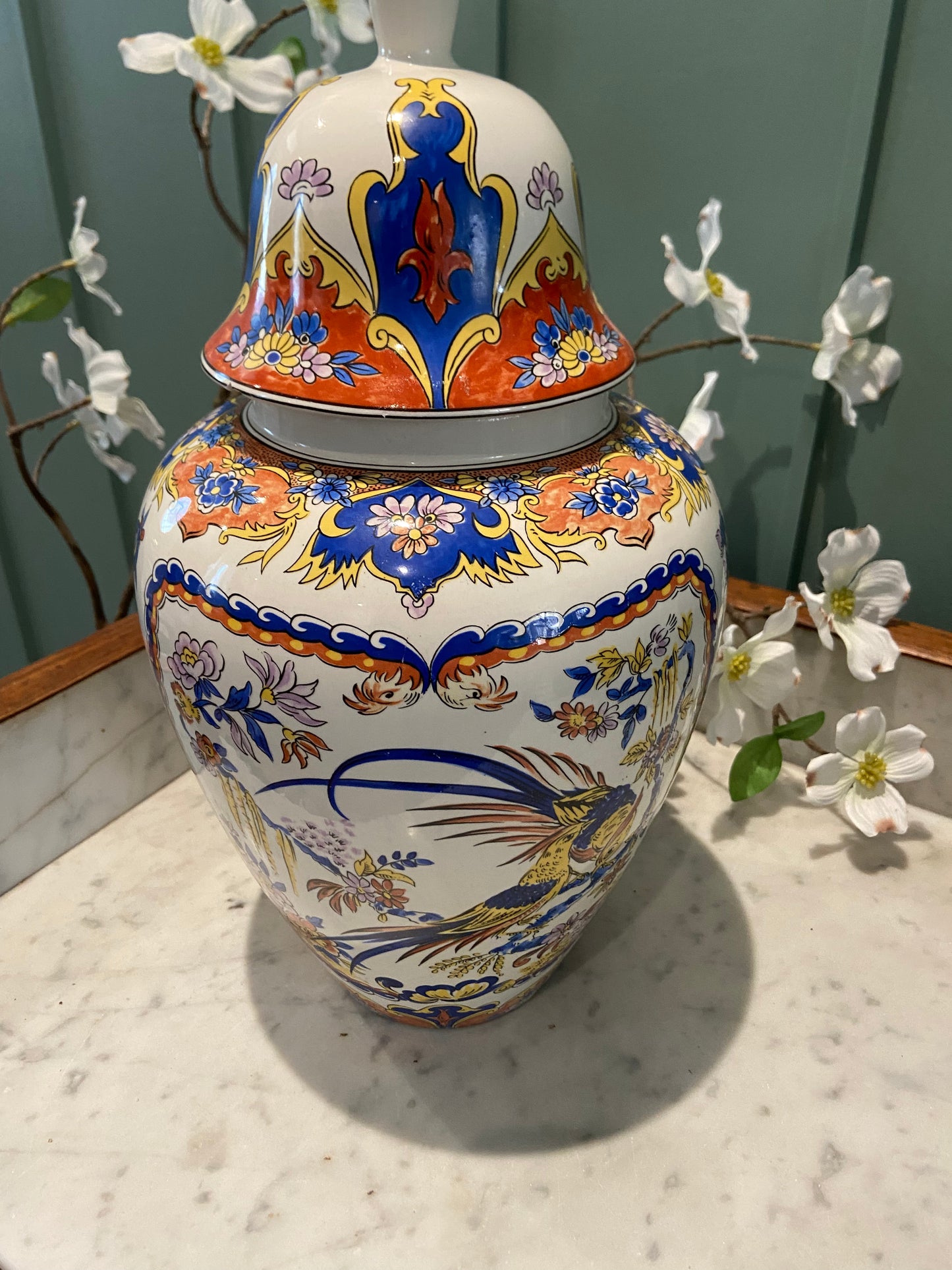Grande potiche décorative