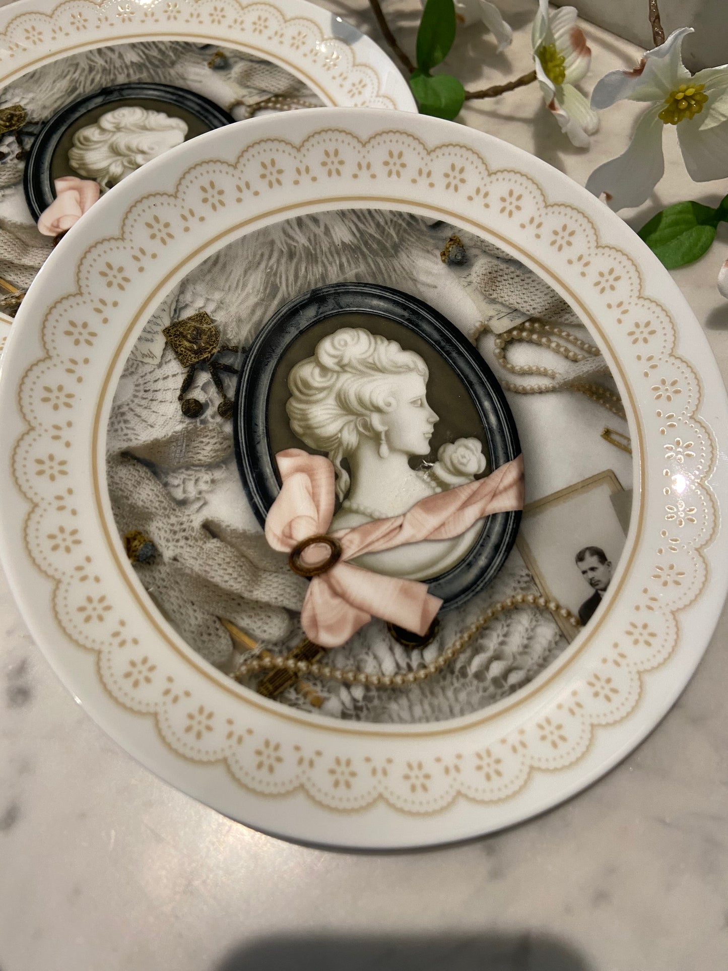 Assiettes dessert portrait chic