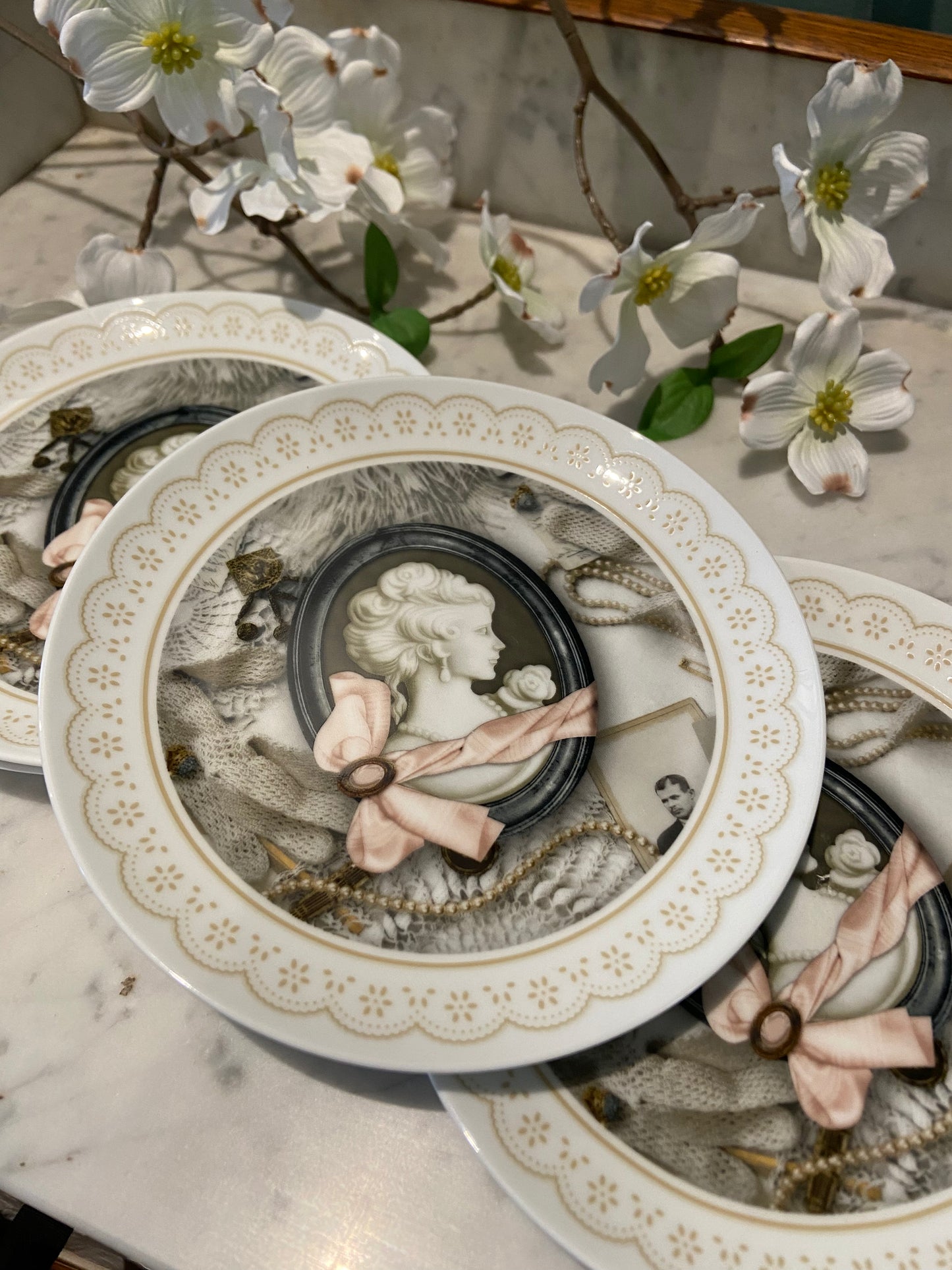 Assiettes dessert portrait chic