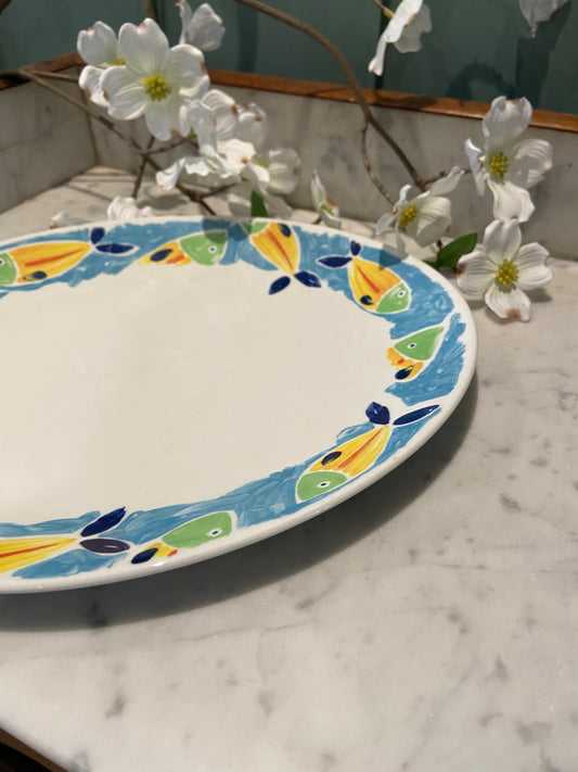 Plateau en porcelaine poisson