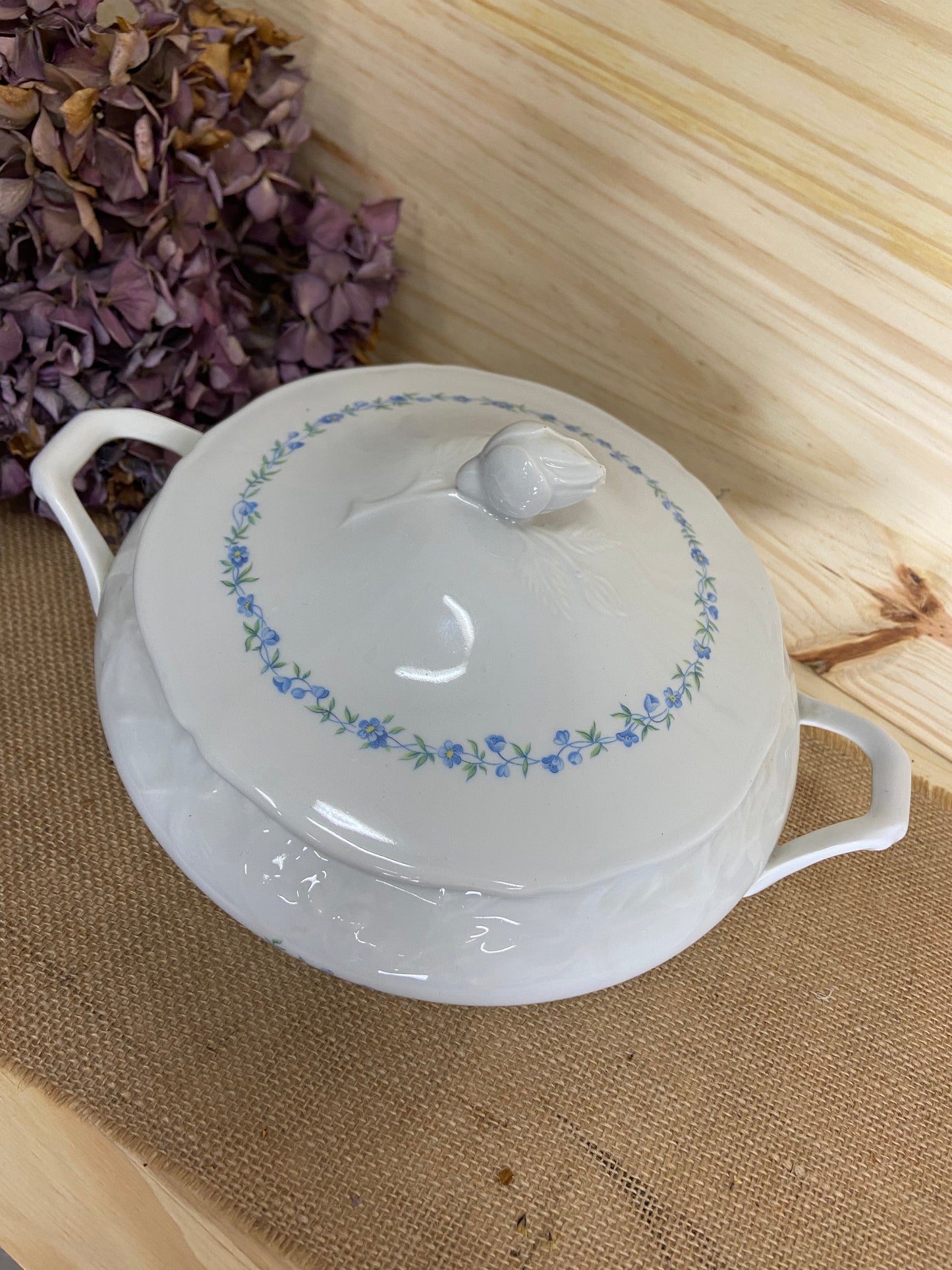 Soupière Porcelaine SFP Fleurs bleues