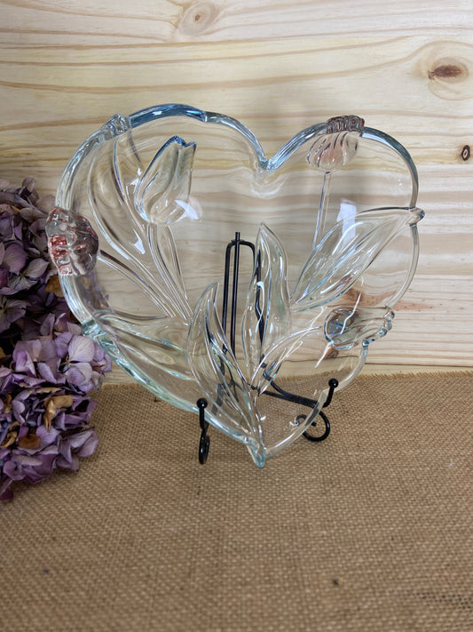 Coupe coeur et fleurs