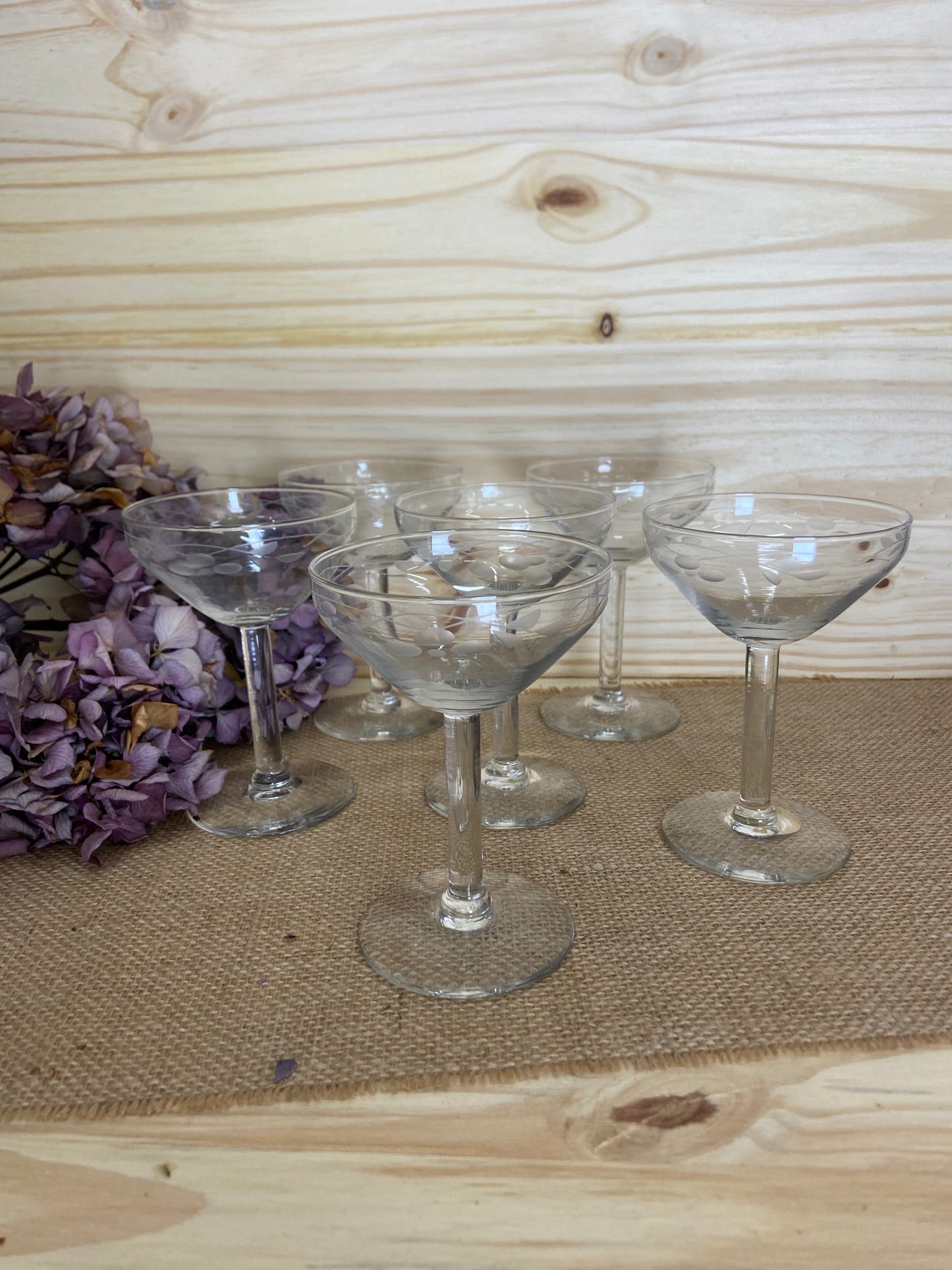 Coupes à Champagne gravées