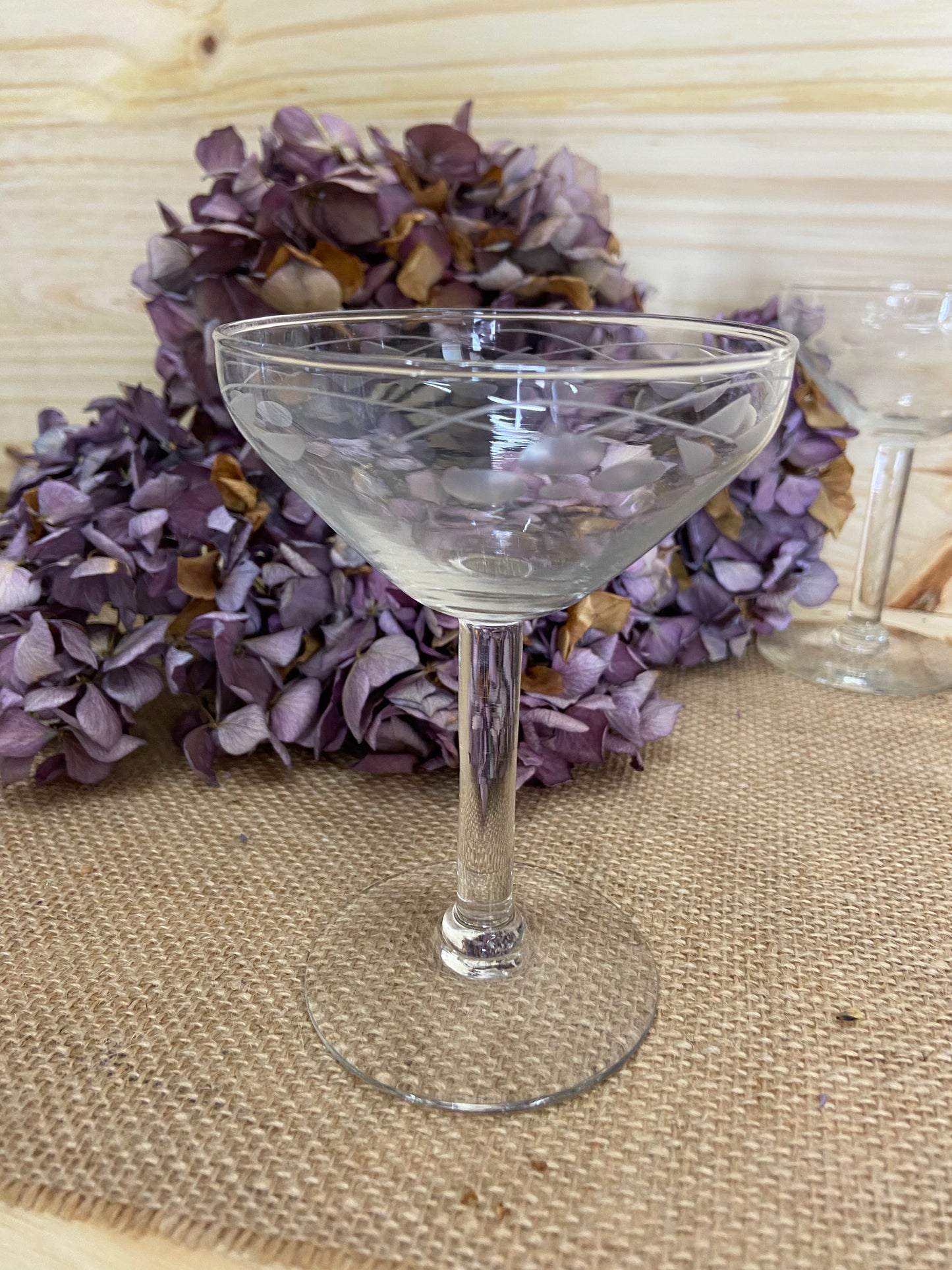Coupes à Champagne gravées