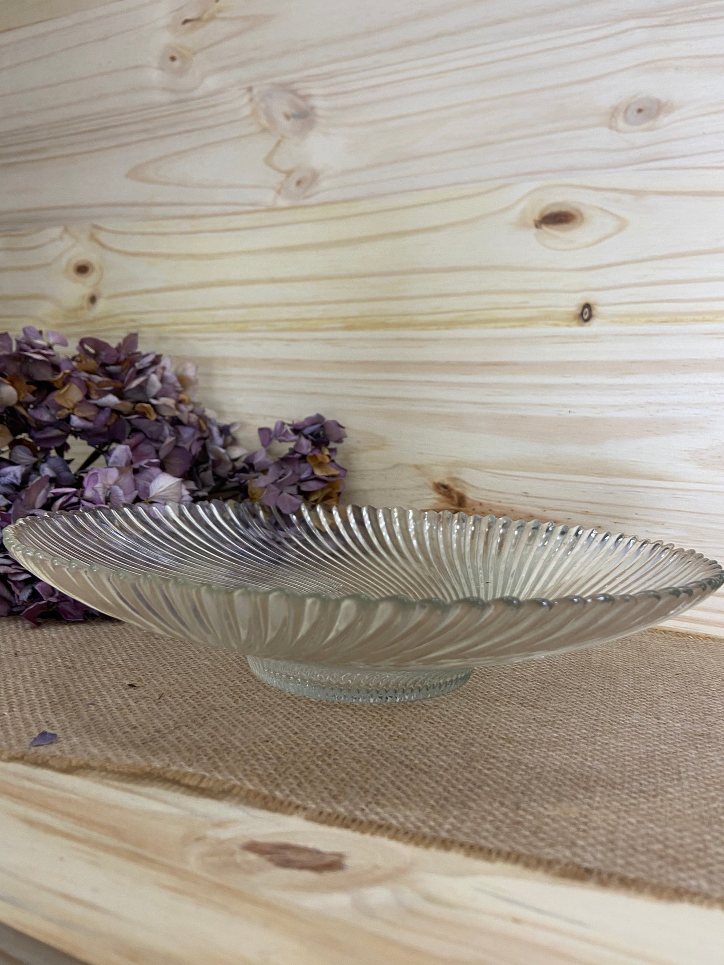 Grande coupe à Fruit Striée