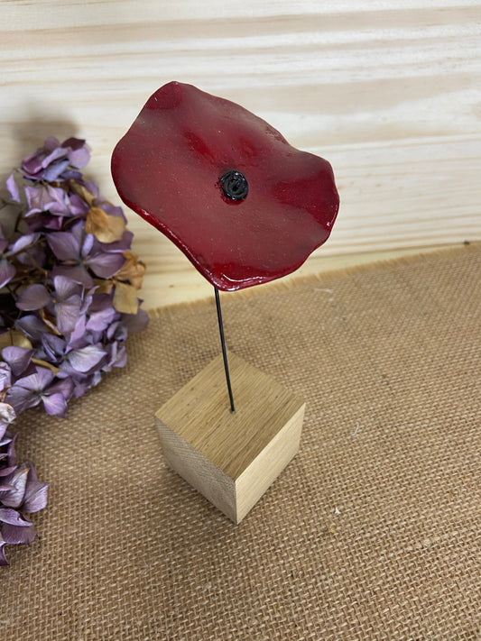 Petit Cube coquelicot rouge