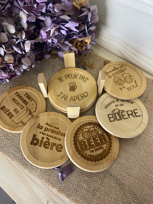Sous Verre Bois "Apéro"