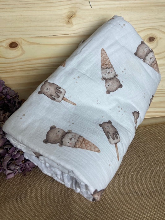 Couverture bébé molletonnée