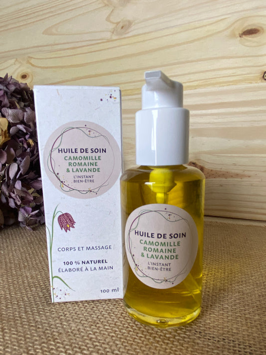 Huile Soin et massage Camomille Lavande - 100 ml