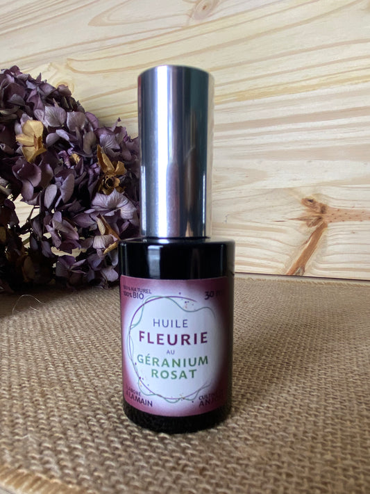 Huile Fleurie au géranium rosat - 30 ml