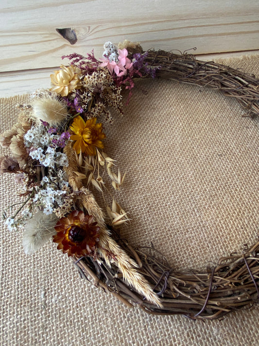 Couronne Fleurs Séchées