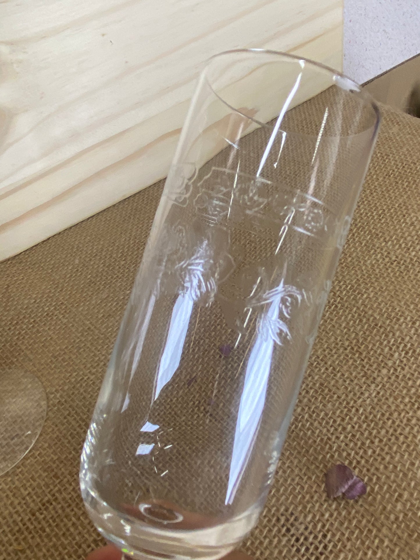 4 flûtes à Champagne Gravées