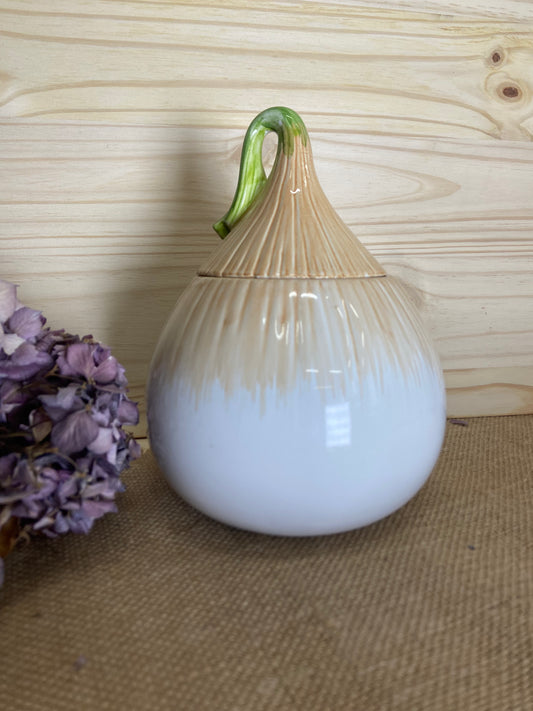 Pot en céramique avec couvercle – Forme d’oignon