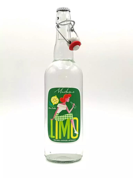 Limonade Bio Artisanale Citron, Menthe 75 cl avec bouchon refermable