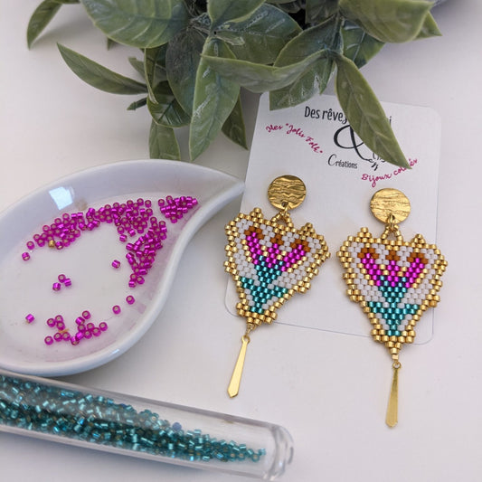 Boucles « Pink Flowers »