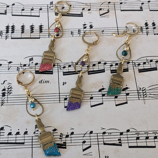 Boucles d'oreilles "Mes petits pinceaux"