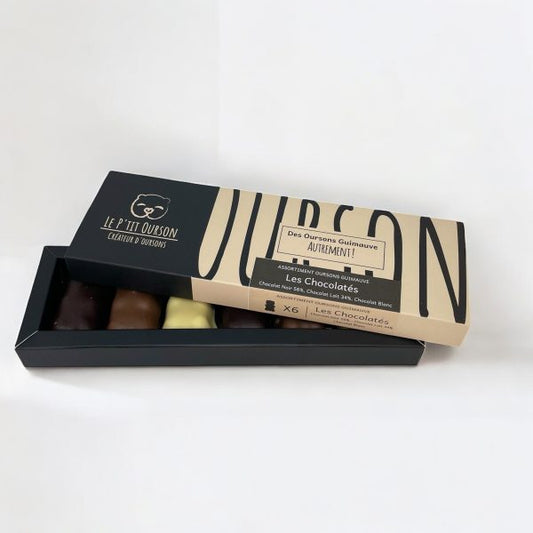 Coffret 6 oursons "Les chocolatés"